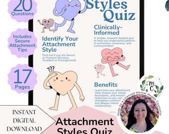 Attachment Style Quiz for Adults | 20-Question Relationship Patterns Assessment | Anxious, Avoidant & Secure Styles