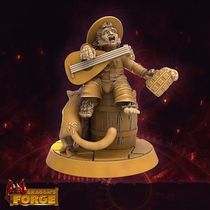 Male Bard Halfling Miniature - 9 Poses - 32mm scale Tabletop gaming DnD Miniature Dungeons and Dragons, dnd male halfling