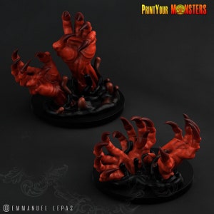 Terrain Miniatures Set of 2 Demonclaws | Print Your Monsters | Tabletop gaming DnD Miniature Dungeons and Dragons, dnd 5e monster miniature