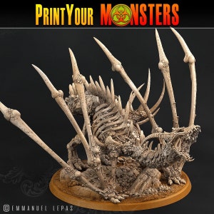 Screaming Bone Dragon Miniature | Print Your Monsters | Tabletop gaming | DnD Miniature | Dungeons and Dragons, DnD Dragon mini