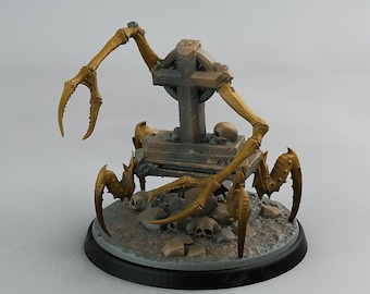 Graveyard Spider Miniature DnD Halloween Miniature Headstone Spider Terrain Tabletop gaming DnD Miniature | Dungeons and Dragons, DnD 5e