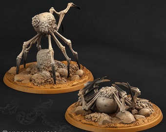 Bone Spider Miniatures | Print Your Monsters | Tabletop gaming | DnD Miniature | Dungeons and Dragons, dnd 5e dnd Spiders Faerun