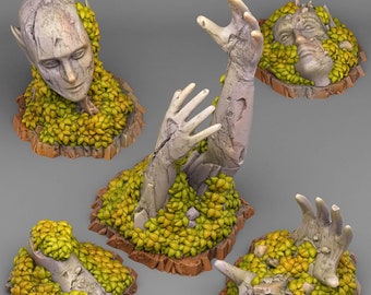 Ancient Elven Ruin Miniature Set Wargaming Terrain | 28mm or 32mm scale gaming | Tabletop Scenery | Dungeons and Dragons, DnD terrain
