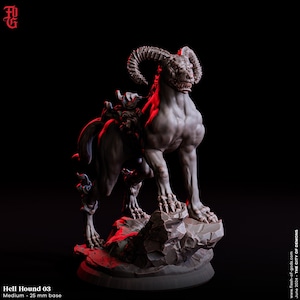 Undead Hell Hound Monster Miniature Trio of Beasts | 32mm Scale 25mm Base | DnD Miniature Dungeons and Dragons DnD 5e class