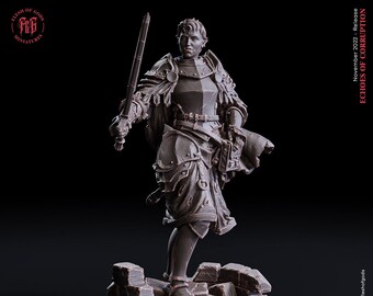 DnD Half-Orc Paladin Miniature Orc miniature Half Orc Figurine | 32mm Scale & Bust | DnD Miniature Dungeons and Dragons DnD 5e class