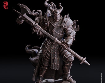 Knight Miniature Fighter Miniature Umbral Sentinel Armored Human Fighter | 32mm Scale | DnD Miniature Dungeons and Dragons DnD 5e class