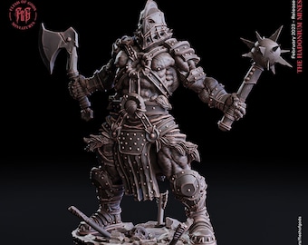 Mutant Barbarian Miniature | 32mm Scale 75mm Scale | DnD Miniature Dungeons and Dragons  DnD 5e  | Undead Miniature DnD Mutant miniature