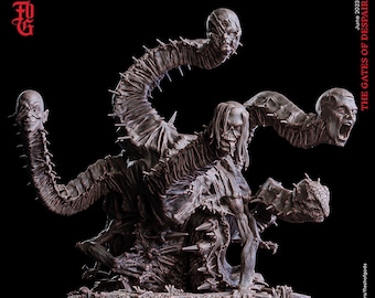 DnD False Hydra Miniature Monster Miniature Aberration miniature | 75mm Base | DnD Miniature Dungeons and Dragons DnD 5e class