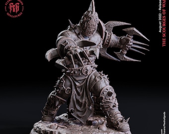 絶版Ultraforge Miniatures Mercenary Giant Giant Armored Miniature Monster Miniature | 50mm Base | Dnd