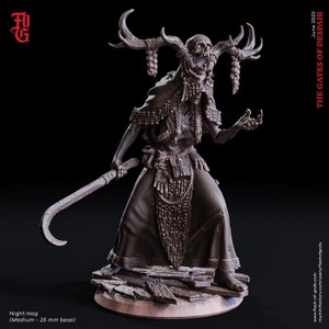 Night Hag Miniature Undead Female Sorceress | 32mm Scale | DnD Miniature Dungeons and Dragons  DnD 5e class | undead female ghost skeleton