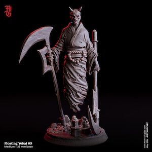 DnD Undead Demon Floating Yokai Monster Miniature Undead Figure | DnD Miniature Dungeons and Dragons DnD 5e class | undead monster figurine