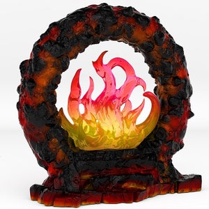 DnD Lava Portal Miniature Magic Magma Effect Flames Dungeon Terrain Prop | 28mm 32mm scale | Dungeons and Dragons, DnD 5e