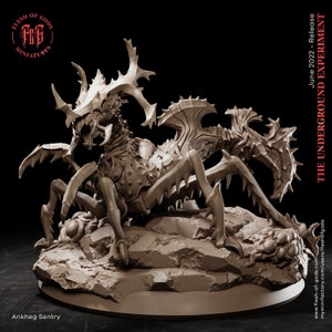 DnD Ankheg Sentry Miniature DnD Giant Insect Spider Miniature | 50mm Base | DnD Miniature Dungeons and Dragons statue Insect Warrior