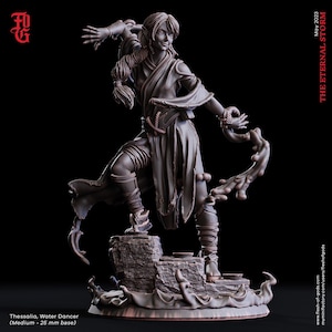 Female Water Dancer Miniature Sea Elf miniature | 32mm 75mm and Bust | DnD Miniature Dungeons and Dragons DnD 5e | Elf Female Miniature