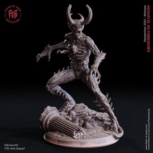 Devourer demon miniature Monster miniature | 75mm Base | DnD Miniature Dungeons and Dragons DnD 5e miniature wargaming demonic miniature