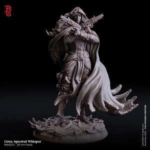 Female Gunslinger Outlaw Miniature Wild West Campaign | 32mm Scale or 75mm Scale | Dungeons and Dragons DnD 5e Dungeon Master Gift