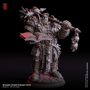 DnD Human Cleric Miniature Death Domain Cleric Figurine | 32mm or 75mm | DnD Miniature Dungeons and Dragons DnD 5e