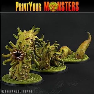Plague Worm Miniatures | Print Your Monsters | Tabletop gaming | DnD Miniature | Dungeons and Dragons,  dnd 5e worm miniature