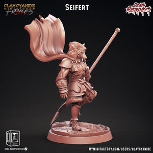 Vulpin Miniature Foxfolk Warrior Fighter Kumiho Fox Hybrid Death Reaper Miniature | DnD Miniature | Dungeons and Dragons DnD 5e