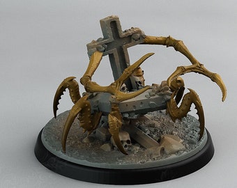 Graveyard Spider Miniature DnD Halloween Miniature Headstone Spider Terrain Tabletop gaming DnD Miniature | Dungeons and Dragons, DnD 5e