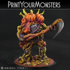 Pumpkin Monster Miniature DnD Halloween Miniature | Print Your Monsters | Tabletop gaming DnD Miniature | Dungeons and Dragons,  DnD 5e