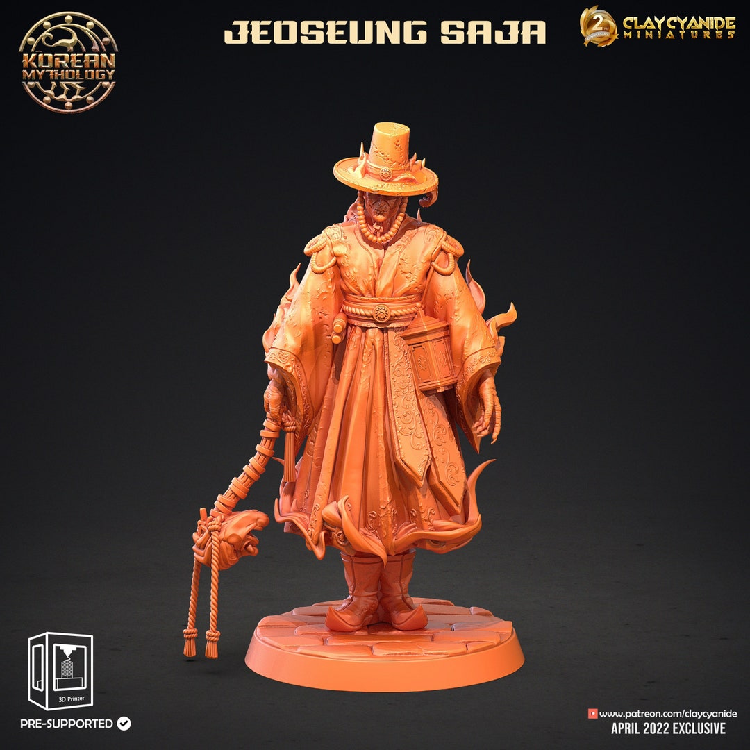 Jeoseung Saja Miniature Skull Staff | Clay Cyanide | Korean