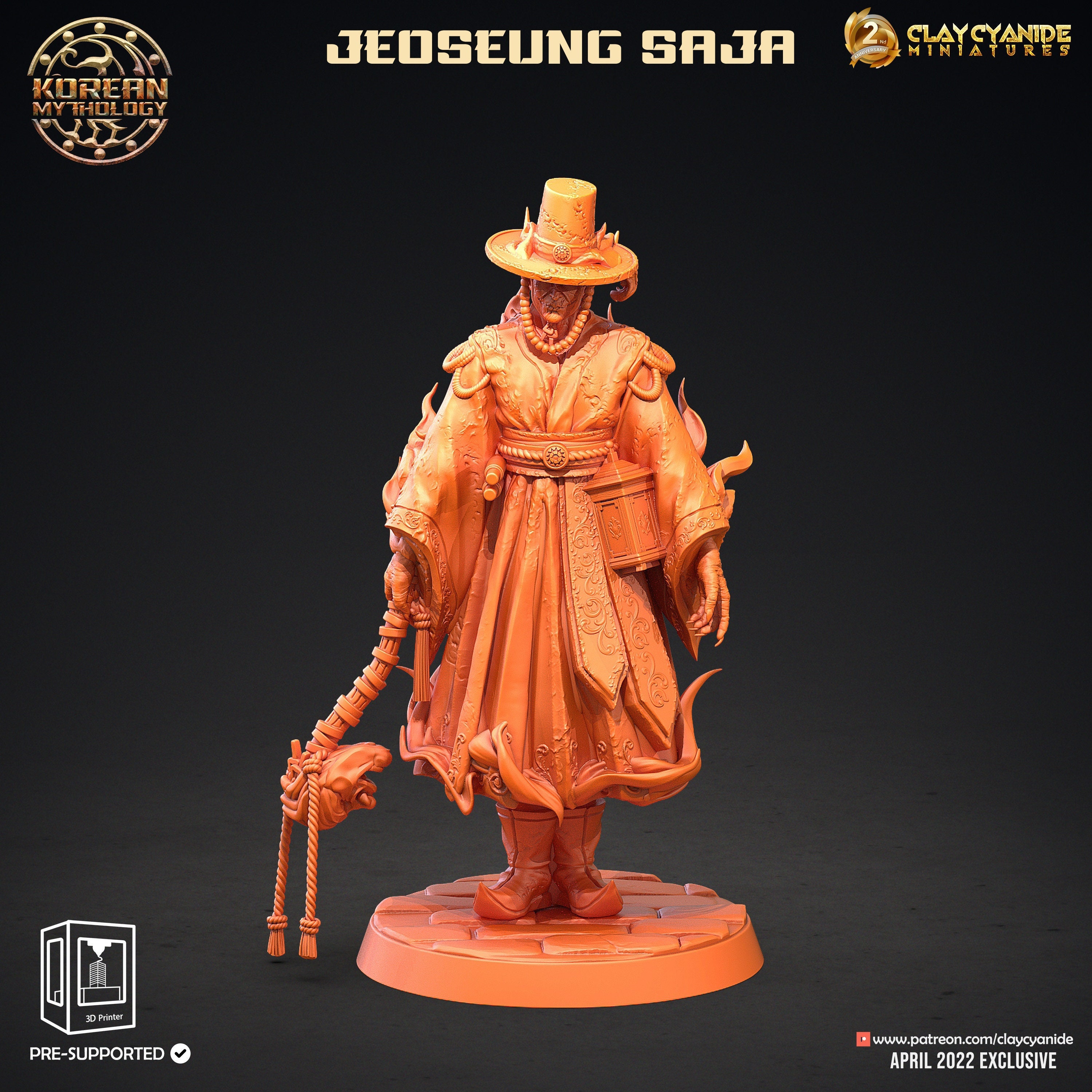 Jeoseung Saja Miniature Skull Staff | Clay Cyanide | Korean