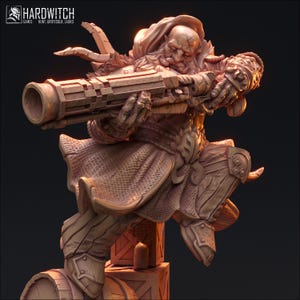DnD Dwarf Ranger Miniature Hunter Marksman Figurine NPC Figure Human Fighter Gunslinger Mini | 32mm 75mm DnD Miniature Dungeons and Dragons