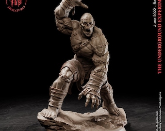 Flesh Golem Miniature | Monster Miniature Figurine Monstrosity Miniature | 50mm Base DnD Construct Miniature Dungeons and Dragons DnD 5e