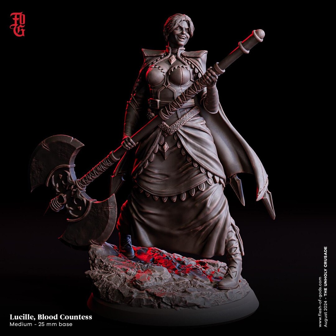 Dnd Female Vampire Miniature Lucille Blood Countess Undead Figurine ...