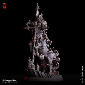 Nightmare King Horse Hybrid Centaur Undead Royalty Monster Miniature Skeleton | 32mm Scale 50mm Base | Figurine Dungeons and Dragons DnD 5e