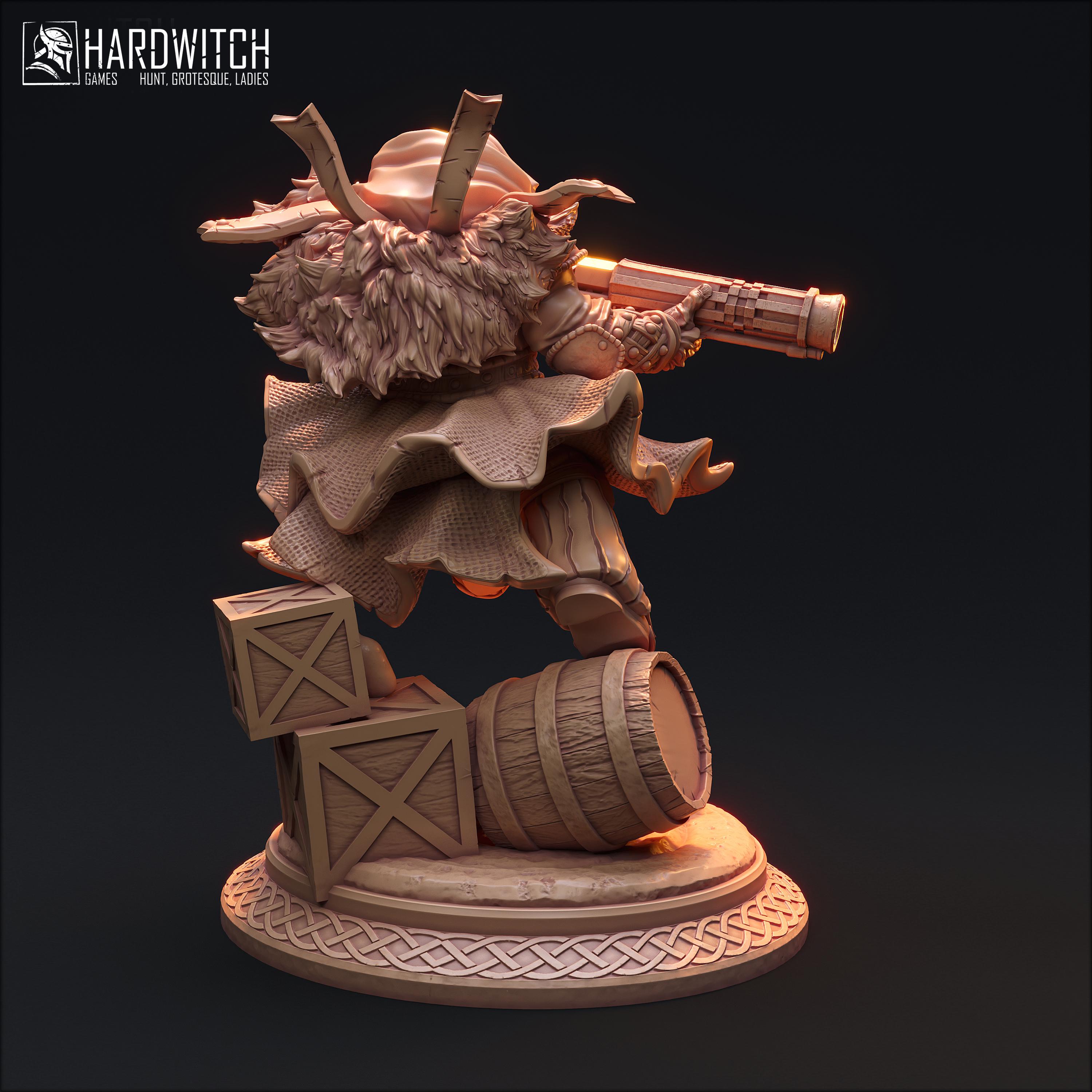 Dnd Marksman Rifles Dnd Dwarf Ranger Miniature Hunter Marksman Figurine NPC Figure Human ...