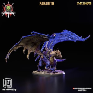 Huge Dragon with Orc Rider Miniature | Dragon Miniature monstrosity | Tabletop Gaming | DnD Miniature | Dungeons and Dragons   DnD 5e Dragon