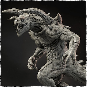 DnD Dragon Monster Miniature | Spinebrute Aberration Miniature | Tabletop Gaming | DnD Miniature | Dungeons and Dragons DnD Monstrosity