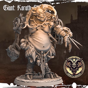 DnD Giant Miniature Monster Miniature Ogre Figurine Korgath Troll | 32mm Scale Oval Base | DnD Miniature Dungeons and Dragons DnD 5e