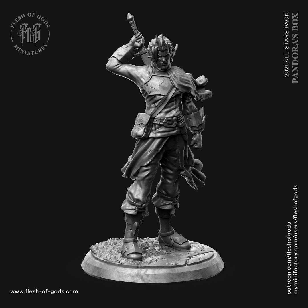 Dnd Elf Warrior Dnd Elf Hunter Elf Dnd Figurine 32mm Scale Dnd Undead