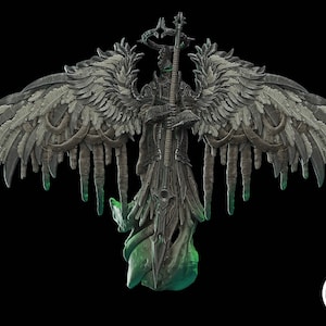 Fallen Angel Miniature 28mm scale Tabletop gaming DnD Miniature Dungeons and Dragons  dnd 5e dungeon master gift dnd angel mini