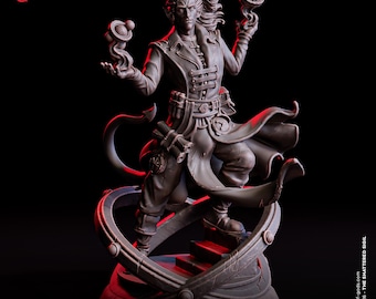 Tiefling Chronurgy Wizard Miniature Rift Count Figure Spellcaster Figurine | 32mm Scale or 75mm Scale | Dungeons and Dragons DnD 5e