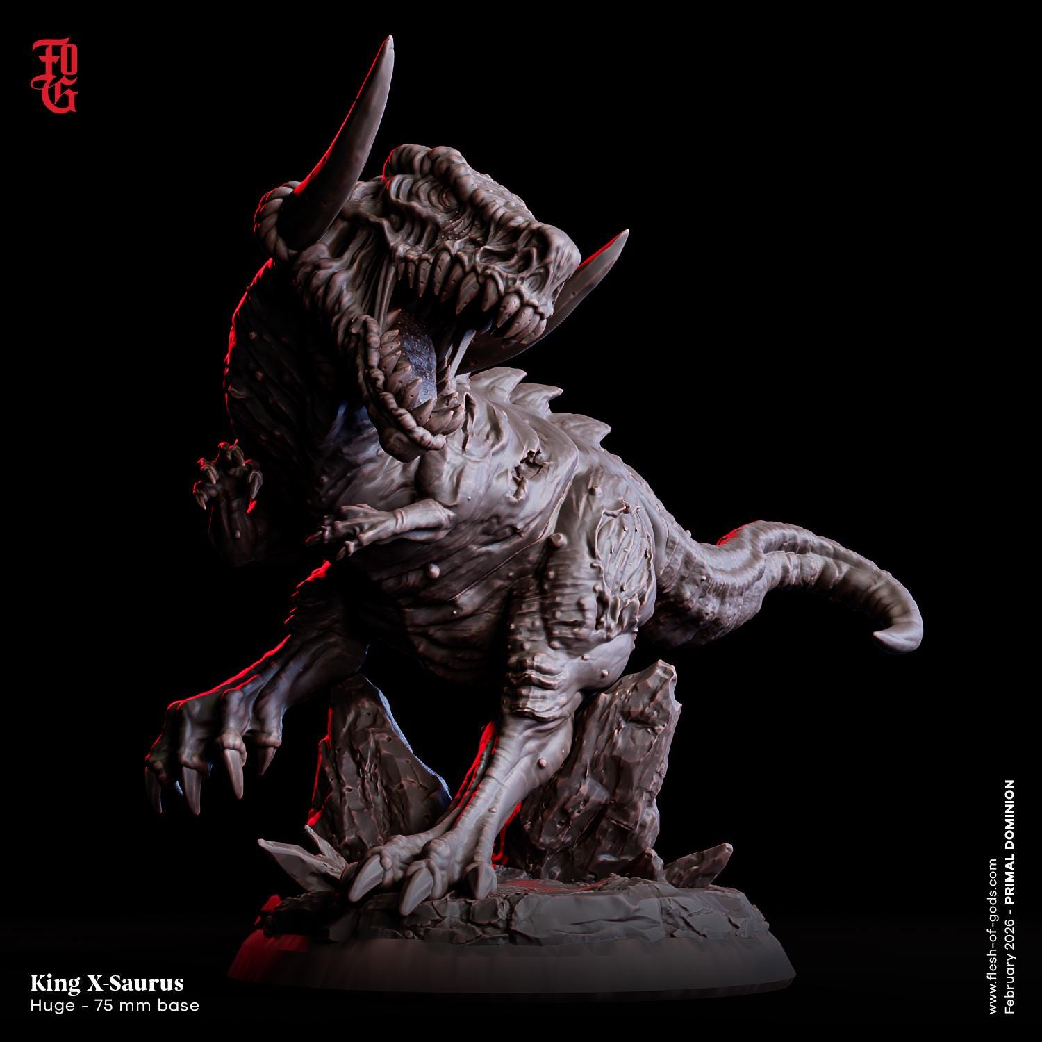King X-saurus Miniature Dinosaur Monster Figurine Huge Monstrosity Trex ...