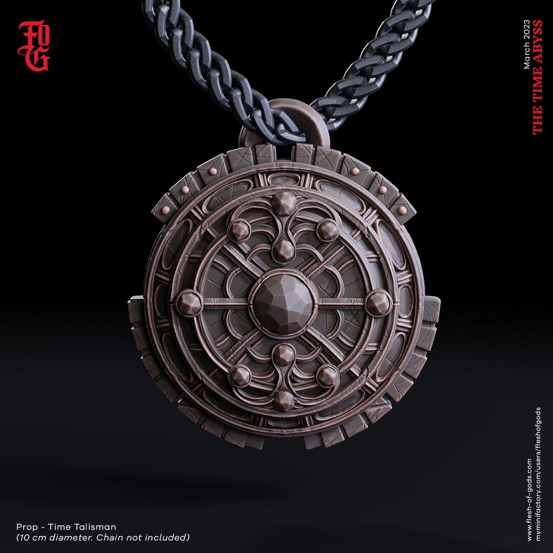 Time Talisman Necklace Display Props Dnd Decor Display 100mm Dnd Miniature Dungeons and Dragons