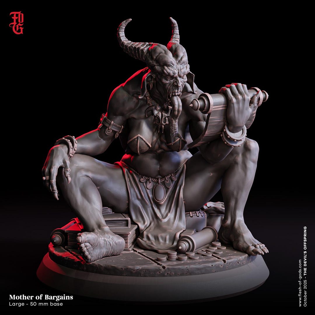 Mother of Bargains Miniature Large Fiend Monster Female Demon Figurine ...