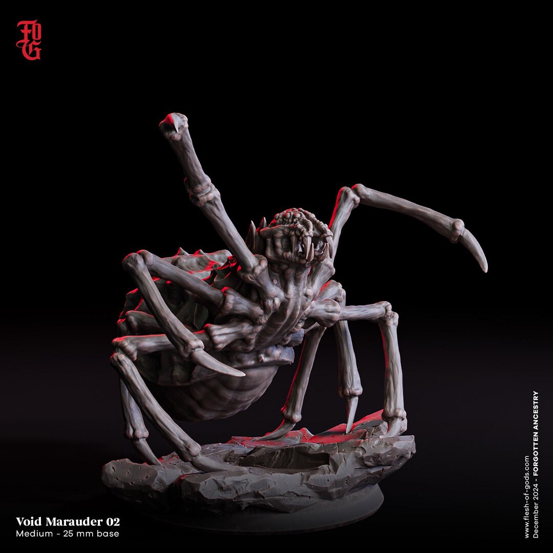 Dnd Arachnid Figurine Spider Miniature Monster Miniature Void Marauder