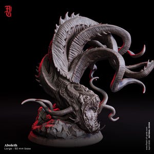 DnD Aboleth Miniature Sea Underwater Fish Large Aberration Aquatic Nautical Monster | 32mm Scale 50mm DnD Miniature Dungeons and Dragons 5e