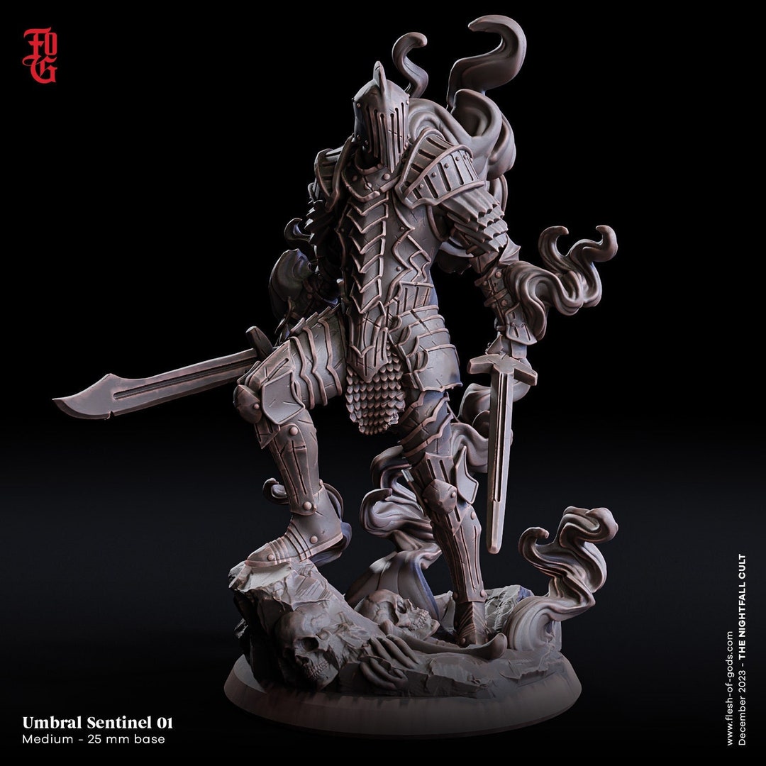 Umbral Sentinel Knight Miniature Monster Miniature | 32mm Scale | Dnd ...