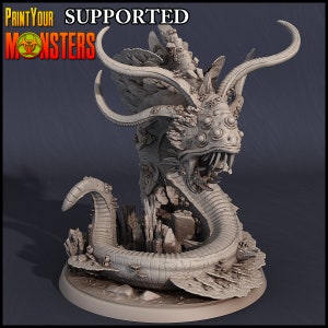 Dire Anglerfish Miniature | Aboleth Figurine kraken underwater monster 50mm Base | DnD Tabletop gaming | Dungeons and Dragons, DnD 5e
