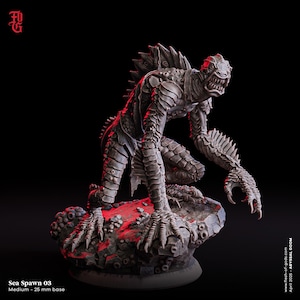 DnD Aquatic Sea Spawn Miniature Nautical Monster Aberration Fish Medium Monstrosity | 32mm Scale | DnD Miniature Dungeons and Dragons 5e