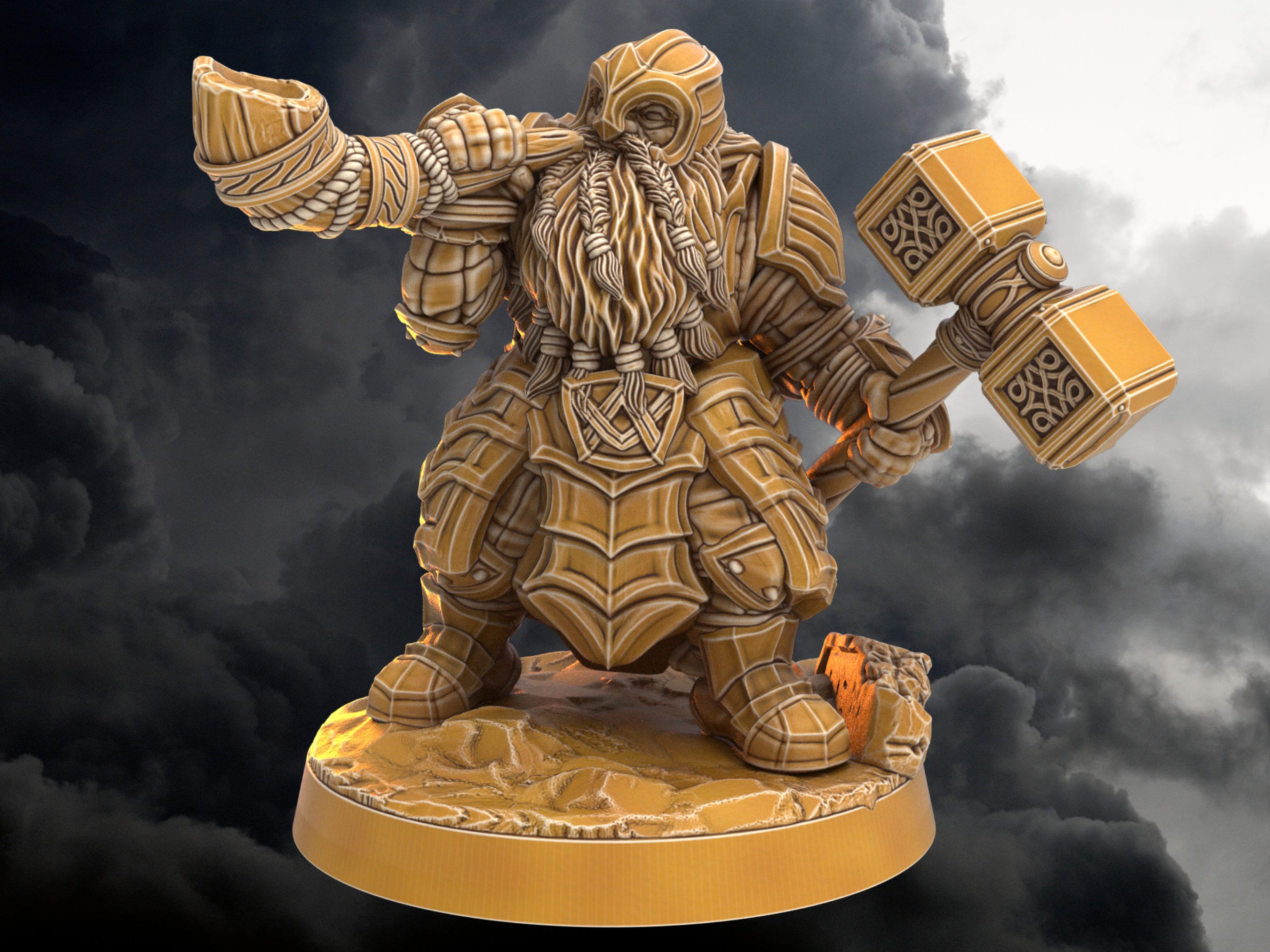 Dwarf Warrior Miniature With Hammer | Dragons Forge | 28mm Scale | Dnd  Miniature | Dungeons and Dragons | Dwarf Miniature - Etsy, image size:2700x2025