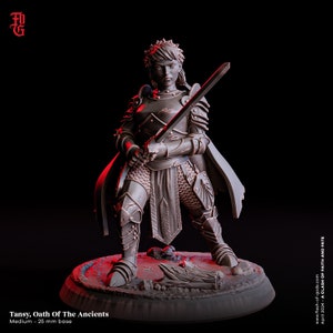 DnD Female Halfling Paladin Miniature Priestess Healer | 32mm Scale and 75mm Scale | DnD Miniature Dungeons and Dragons DnD 5e class
