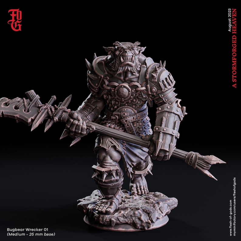 Dnd Bugbear Miniature Monster Miniature Wrecker | 32mm Scale | Dnd