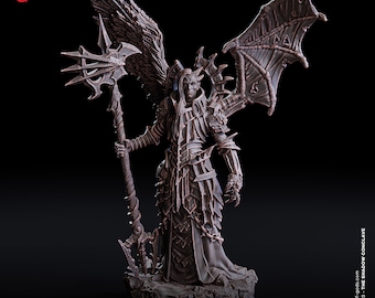 Female Archdevil Miniature | 32mm Scale 75mm Scale Bust DnD Miniature Dungeons and Dragons DnD 5e Sorceress Miniature